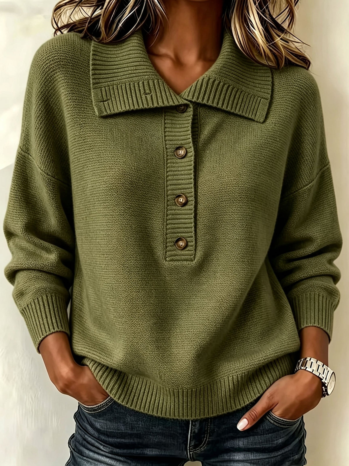 Nicole Women's Autumn Jumper with Buttons