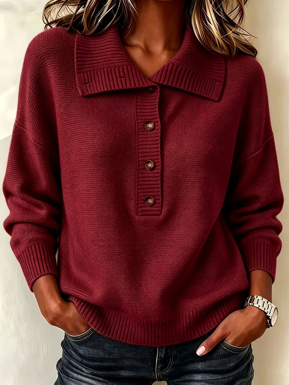 Nicole Women's Autumn Jumper with Buttons