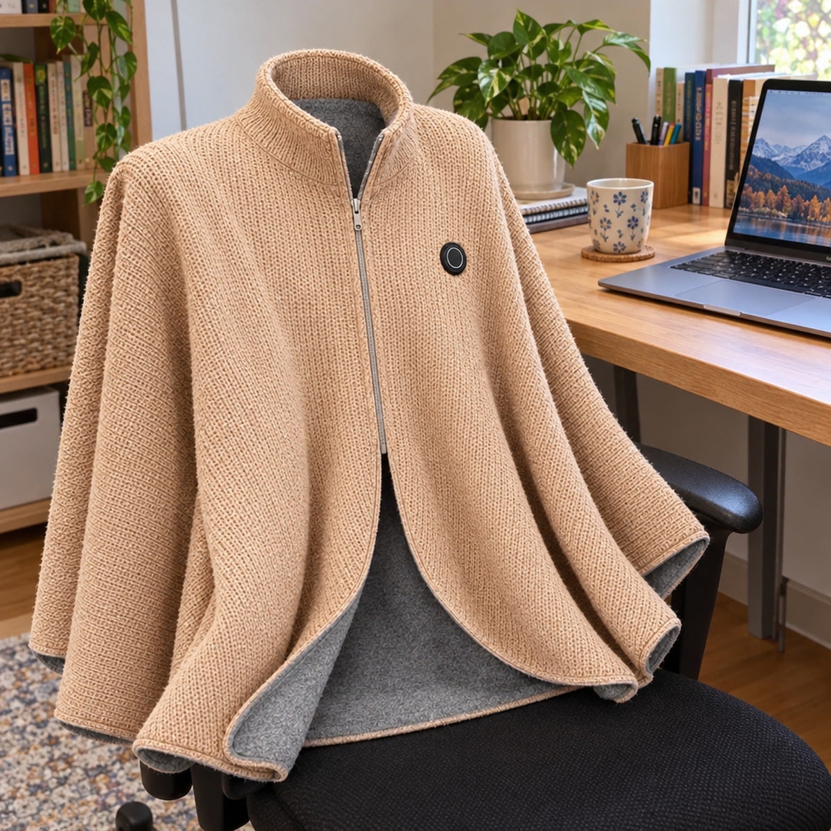 Electric Heated Shawl with USB – 3 Heat Settings, Machine Washable