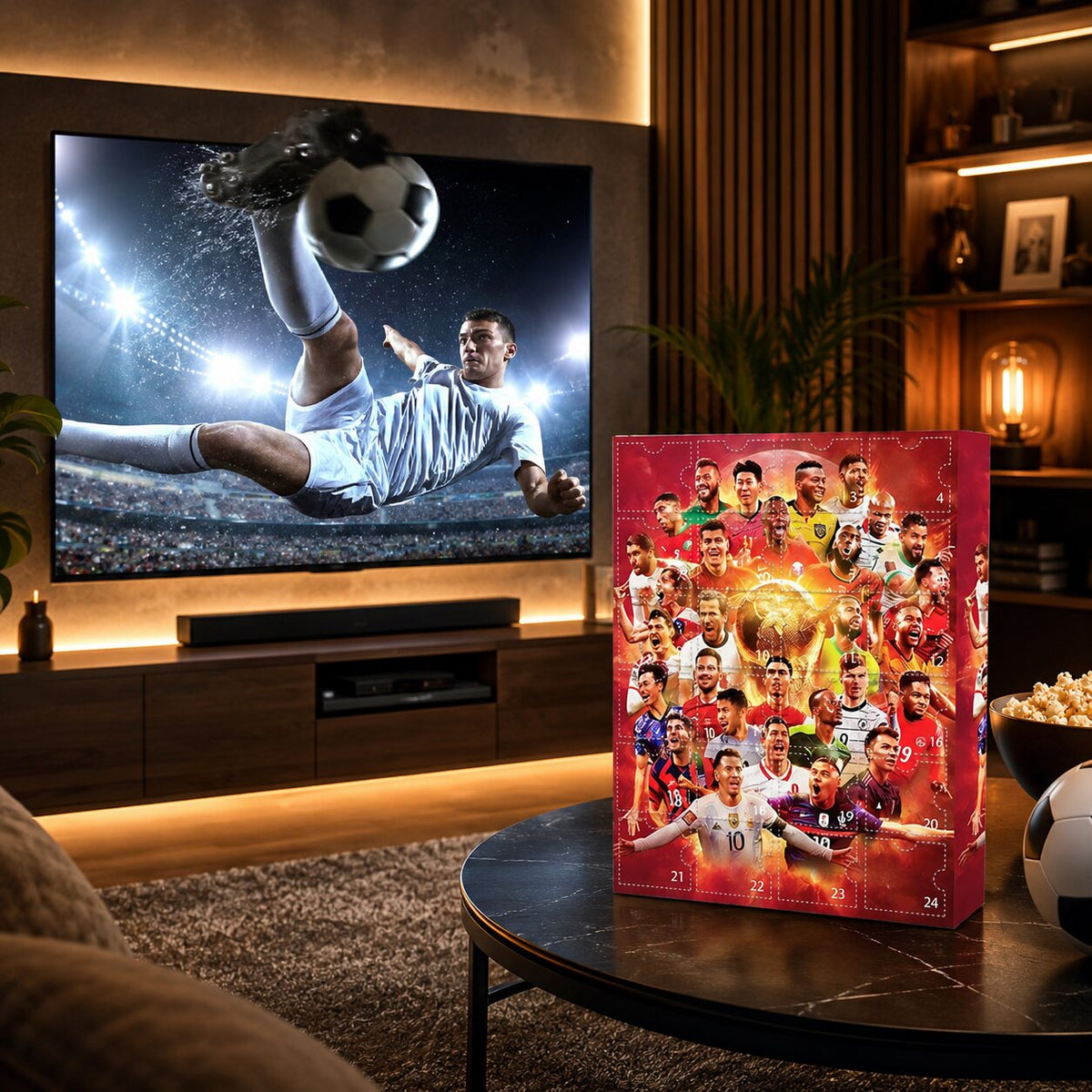 Football Advent Calendar with 24 daily surprises and 3D designs