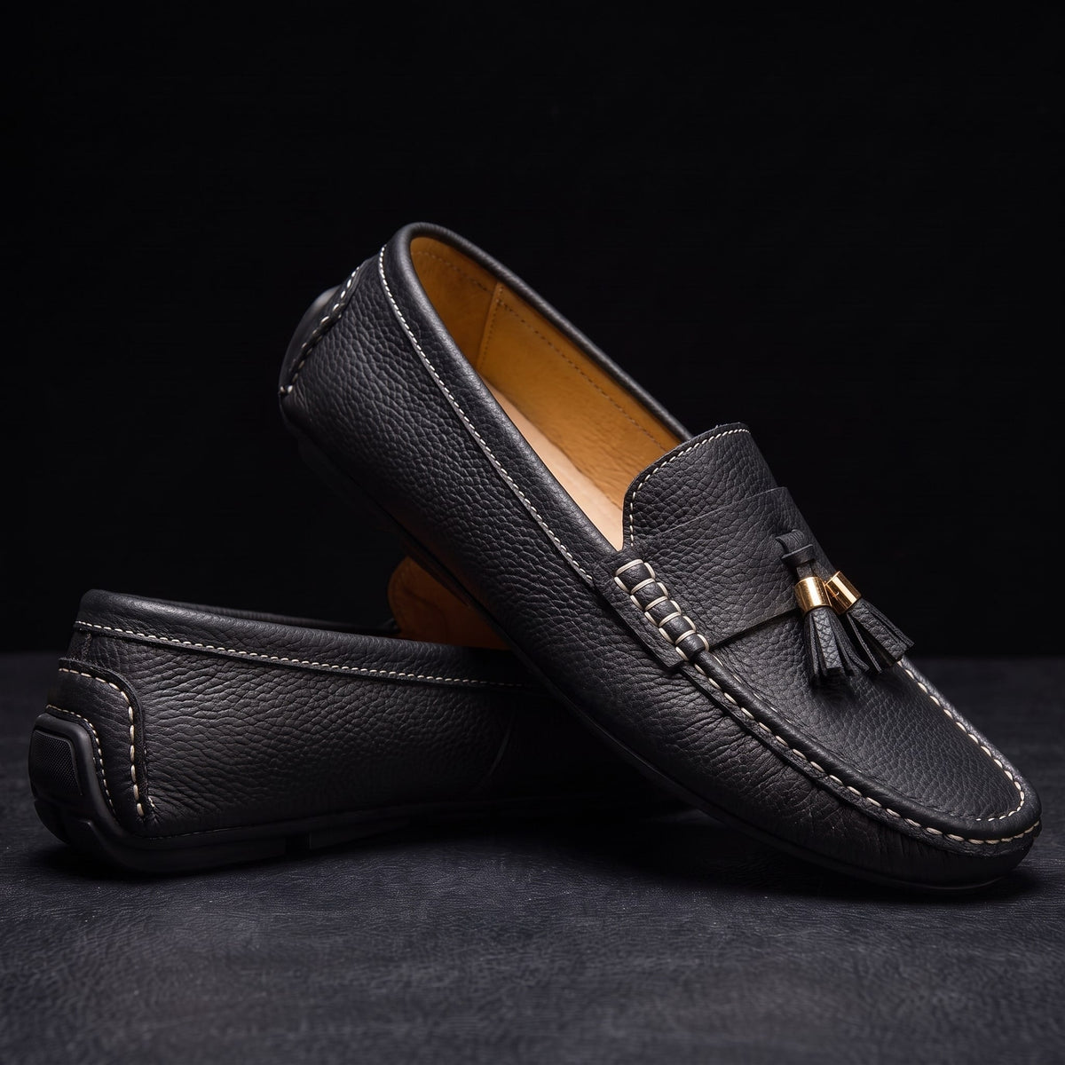 Ochre Tassel Loafers