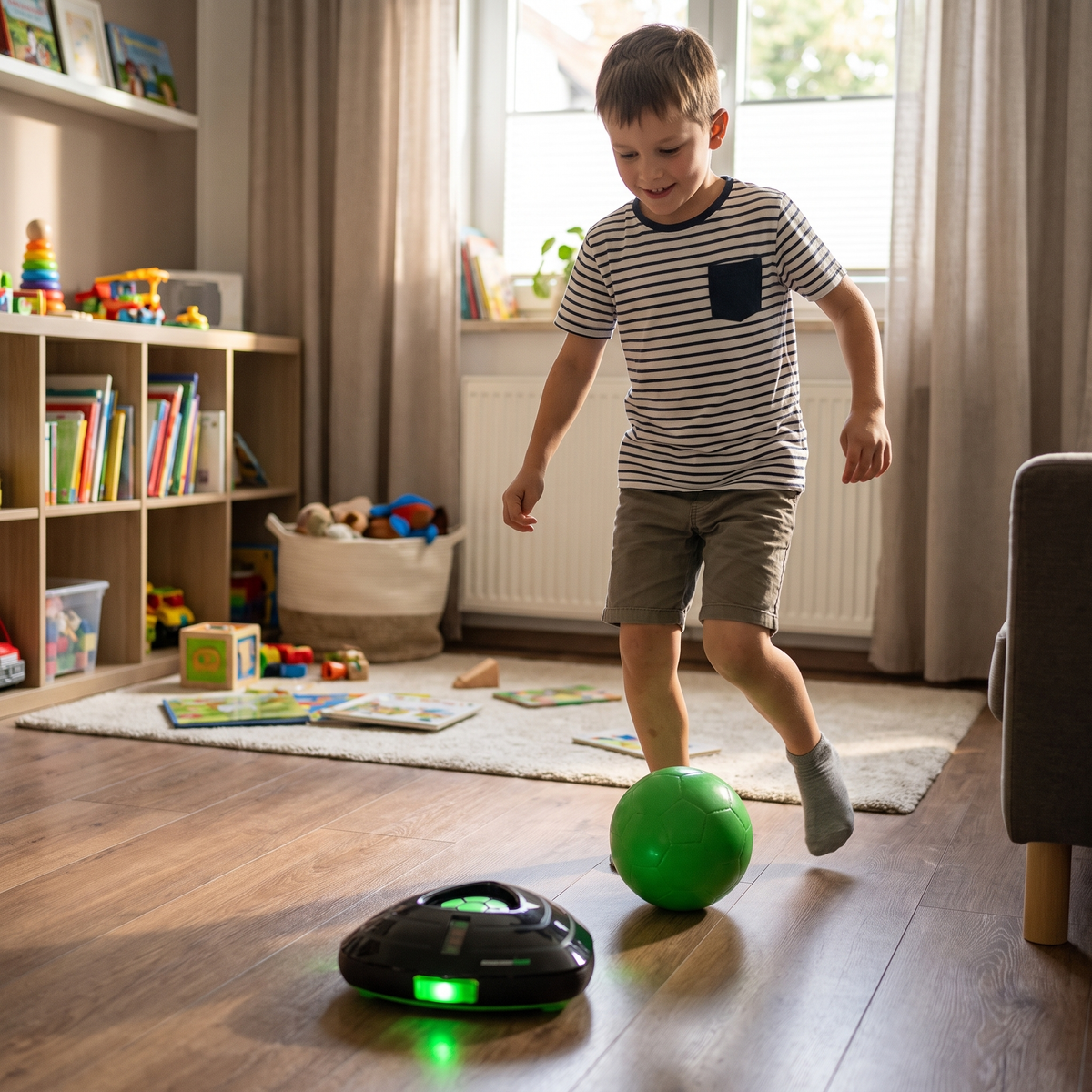 Interactive Football Training Robot with Smart Ball Tracking