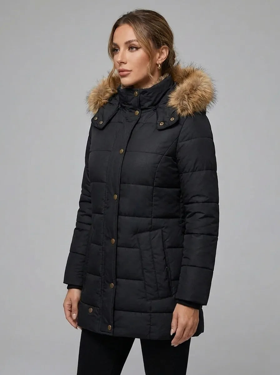 Warm Winter Coat with Fur Lining