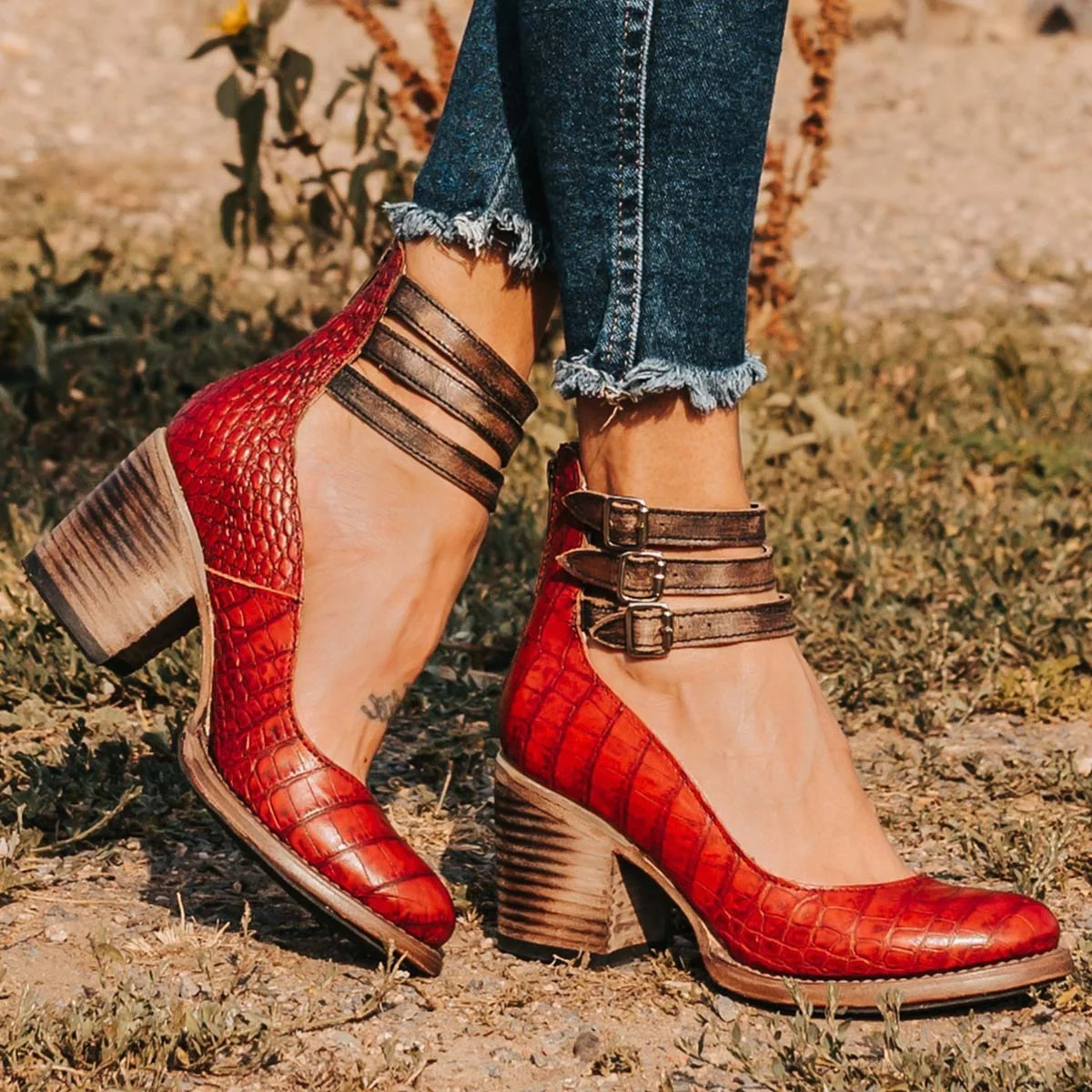Margaret Comfortable Classic Strap Heels