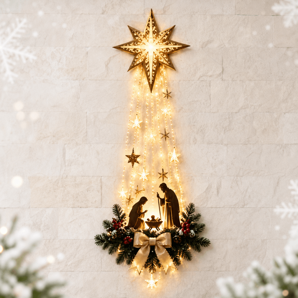 LED Nativity Scene for Wall and Door