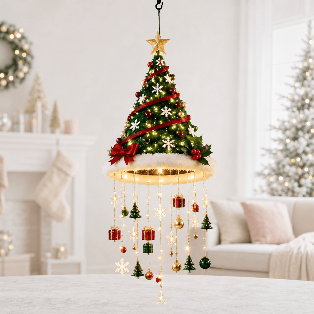 Christmas Hat Hanging Lamp with Light Strands