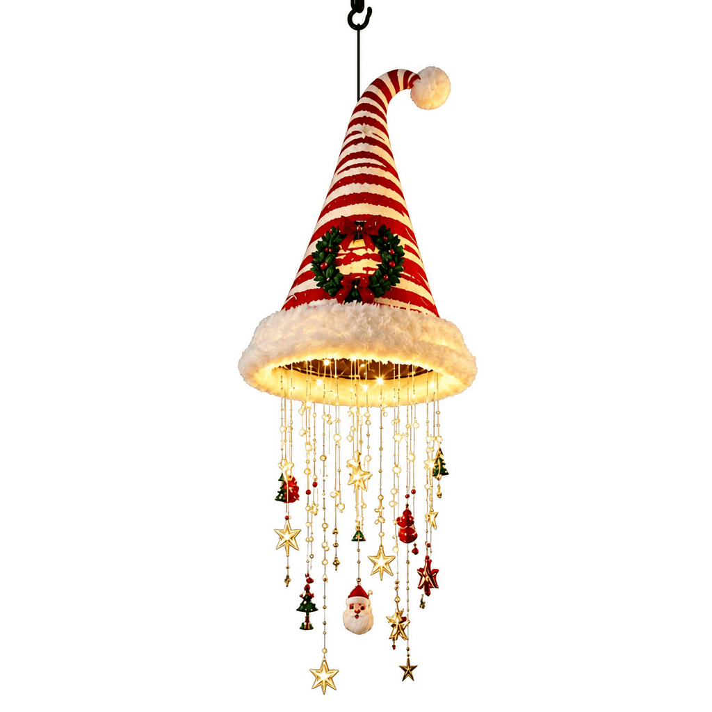 Christmas Hat Hanging Lamp with Light Strands