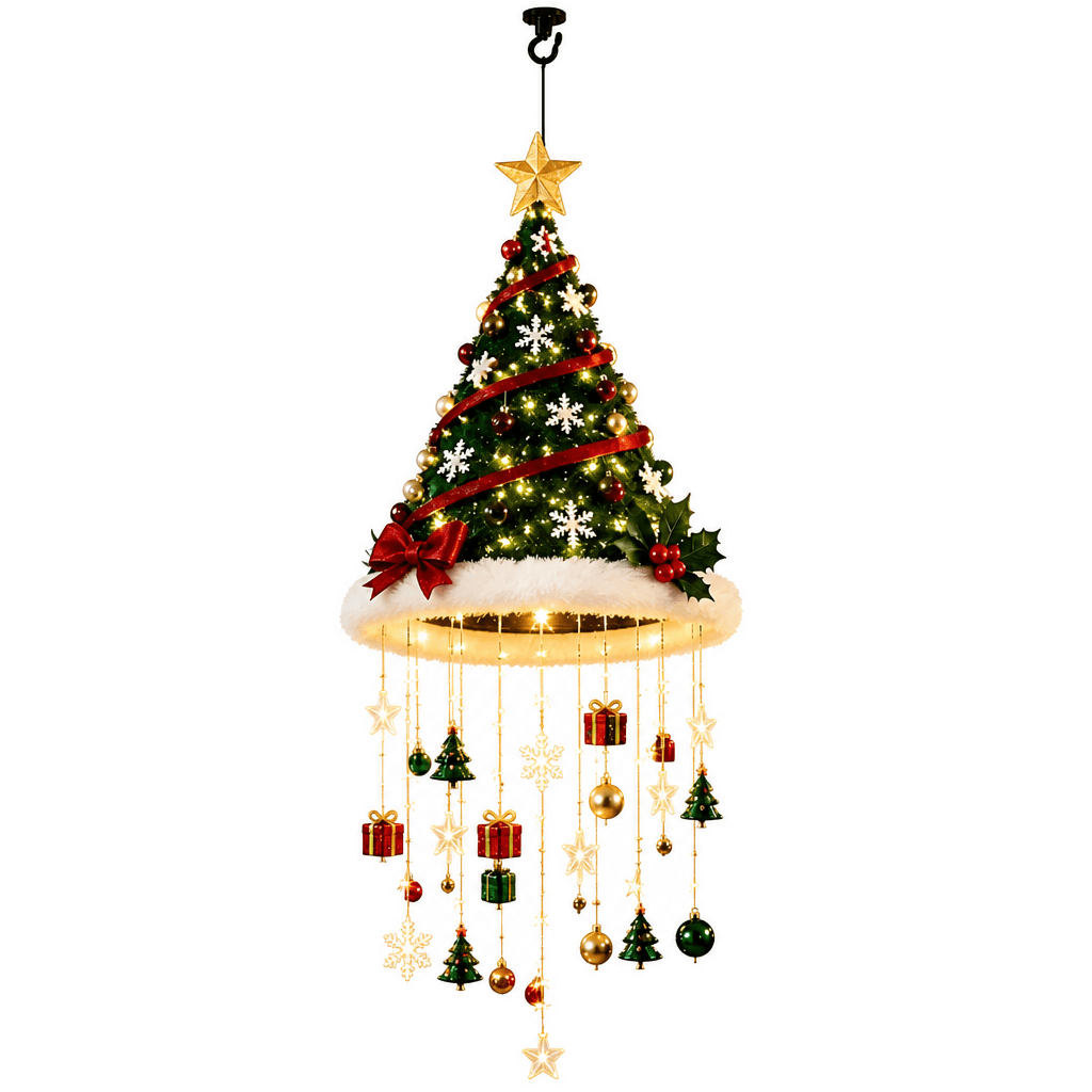 Christmas Hat Hanging Lamp with Light Strands