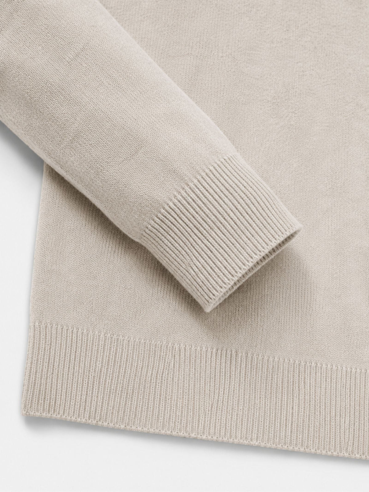 Men's Merino Wool Sweater with V-Neck and Zip Detail