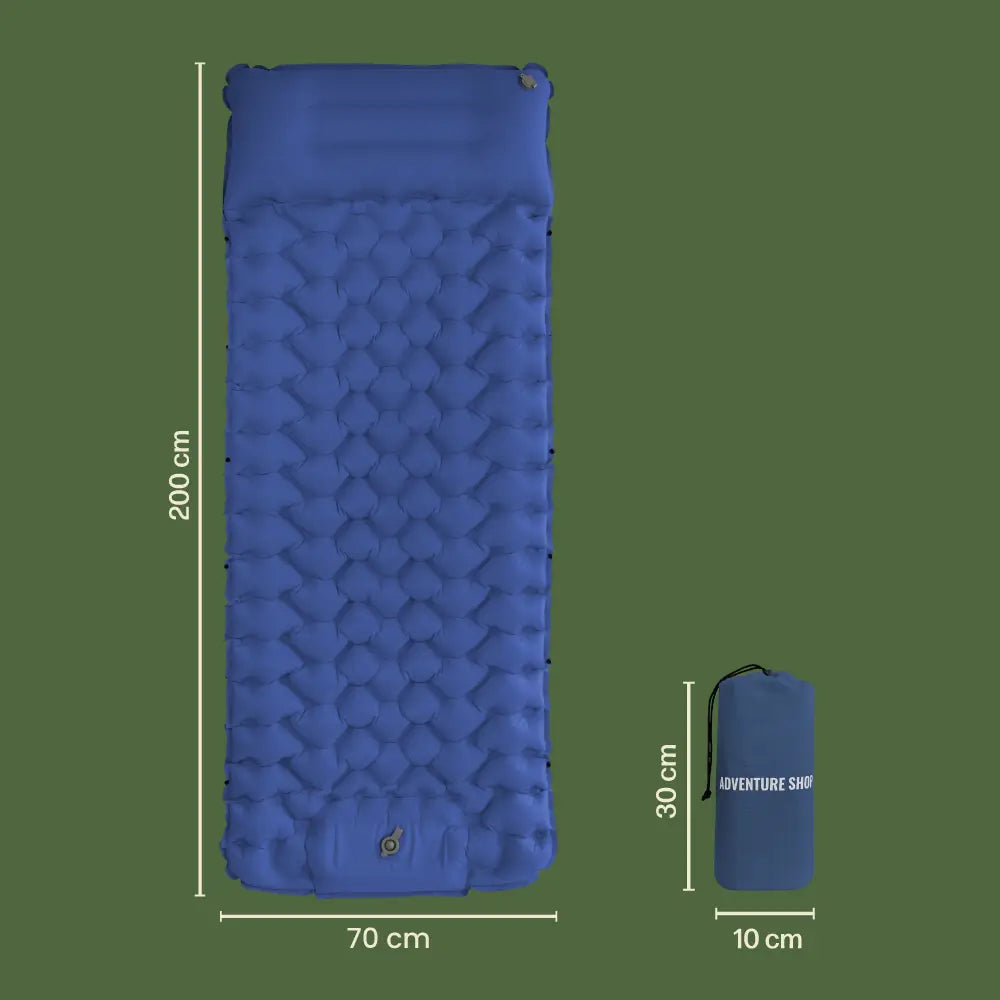 Ultralight Inflatable Sleeping Pad with Integrated Pump