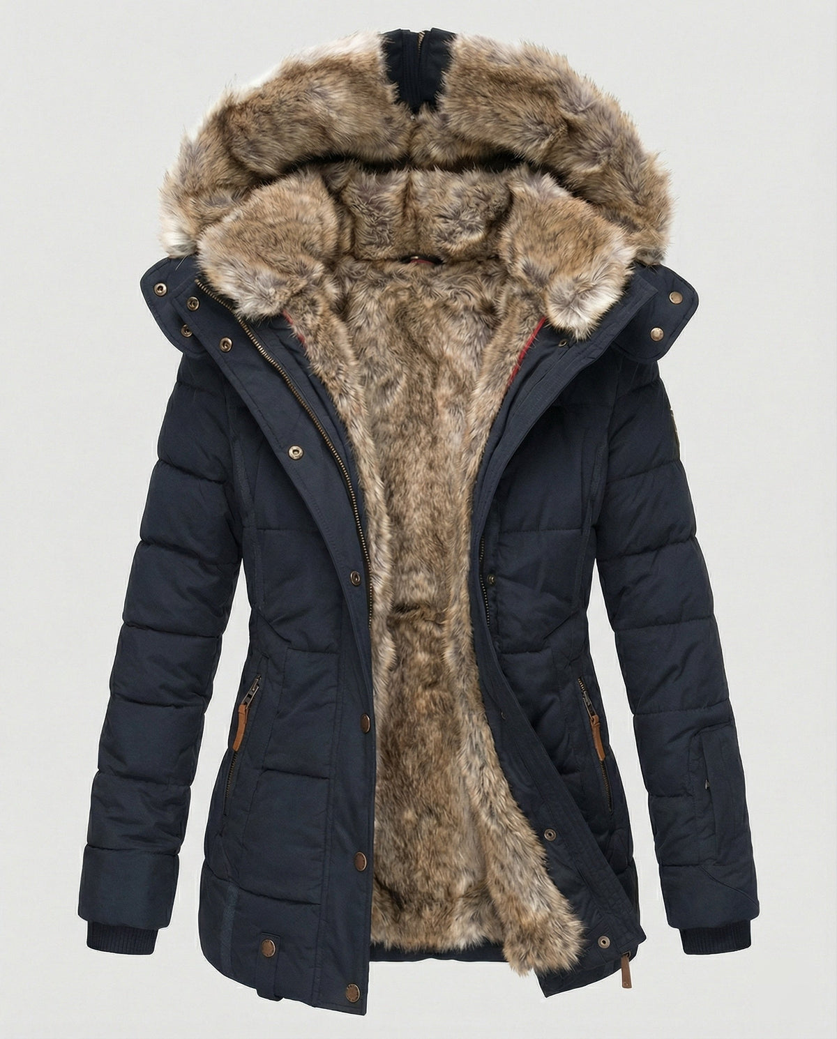 Warm Waterproof Winter Jacket with Inner Lining and Hood
