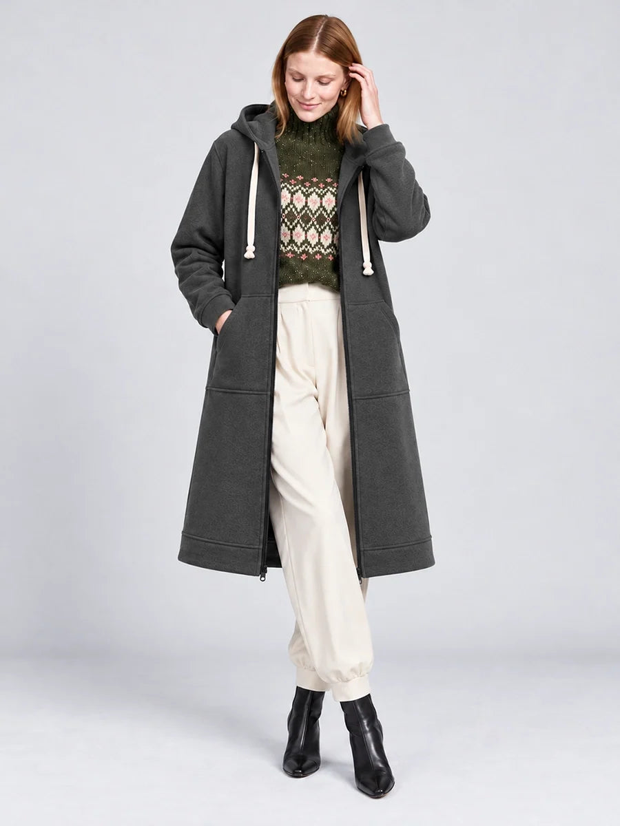 Longline Zip-Up Casual Jacket for Everyday Layering