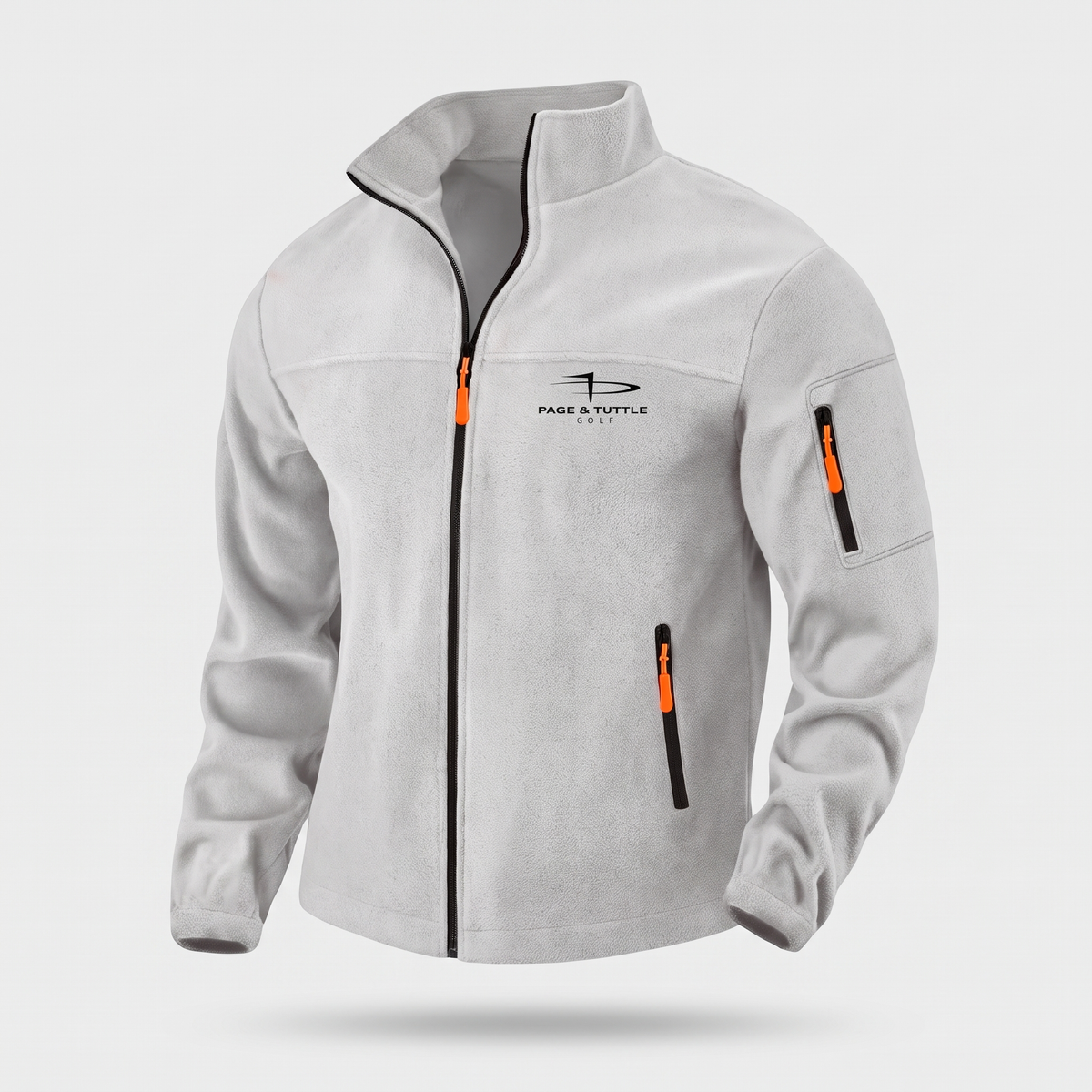 Men's Fleece Jacket - Full Zip Stand Collar - Walking & Hiking Midlayer