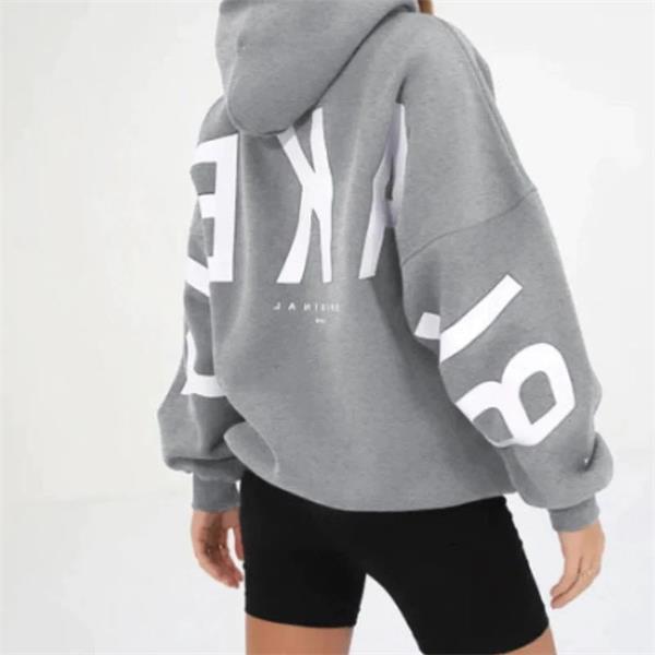 Women's Oversized Hoodie – Back Print, Long Sleeve