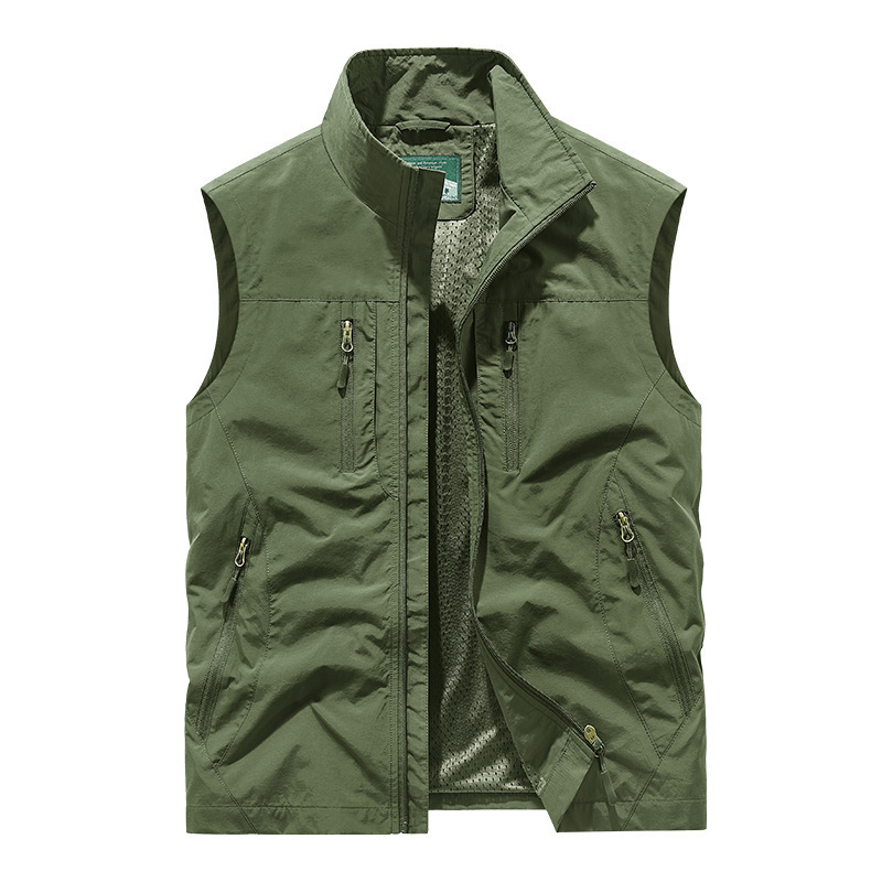 Oversized Sleeveless Men's Vest with Pockets