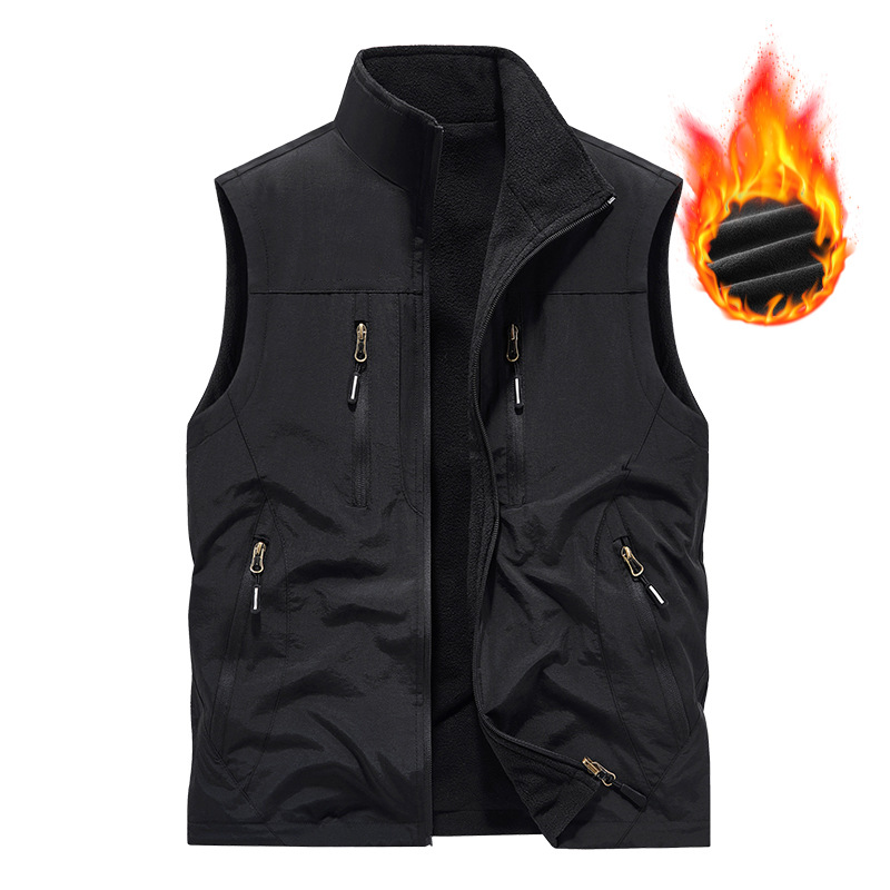 Oversized Sleeveless Men's Vest with Pockets