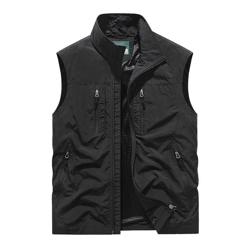 Oversized Sleeveless Men's Vest with Pockets