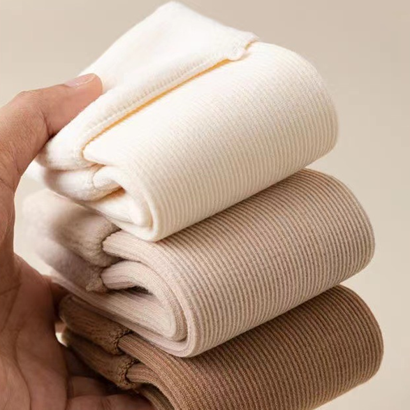 Thicker Warm Solid Color Mid-Calf Socks for Women