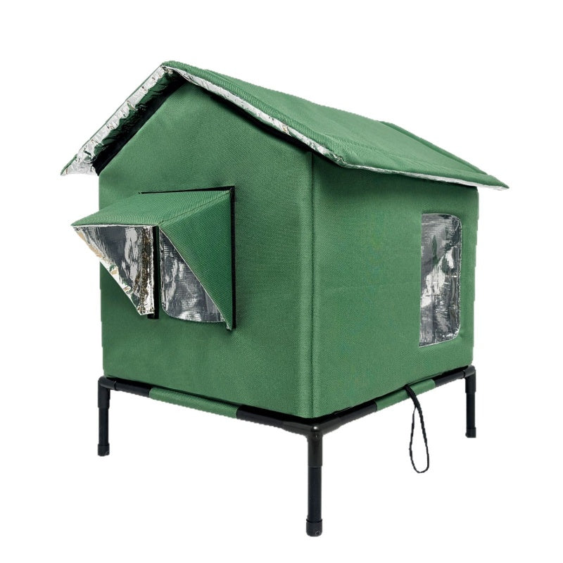 Elevated Outdoor Cat House | Waterproof, Insulated & Protected Against Weather and Wind