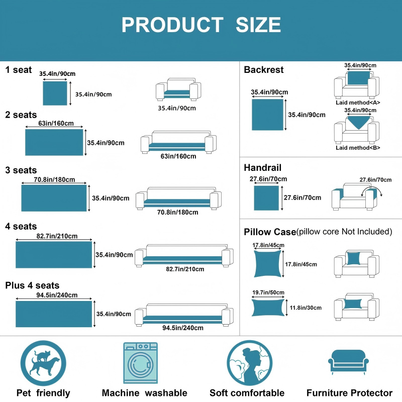 Thrives Outdoor | Thickened Non-Slip Washable Sofa Cover