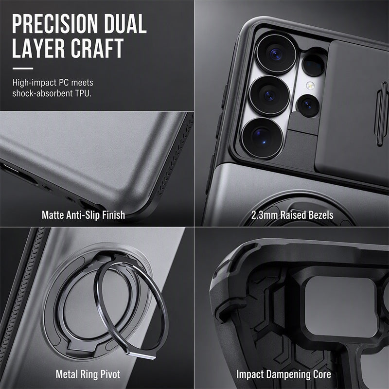 2-in-1 Shock-Resistant Phone Case with Hidden Card Holder