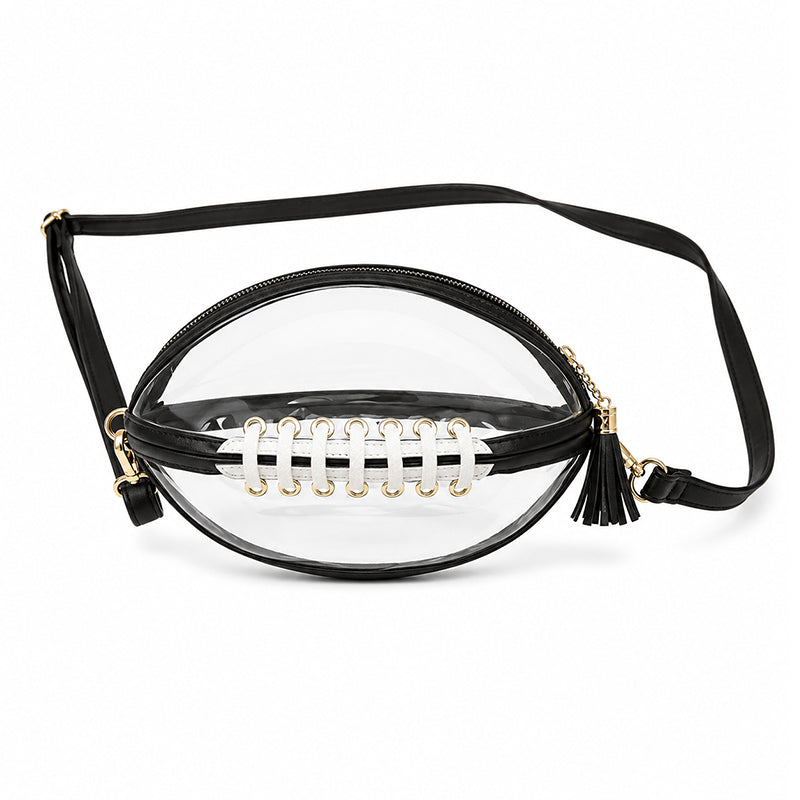 Game-Day Statement Women's Clear Football-Shaped Crossbody Bag