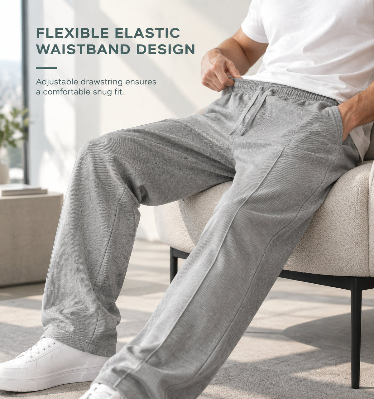 Casual Loose Fit Athletic Pants for Men