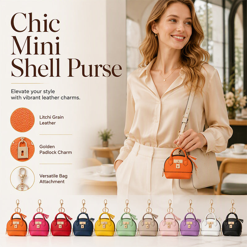 Mini Shell Bag Keychain Coin Purse