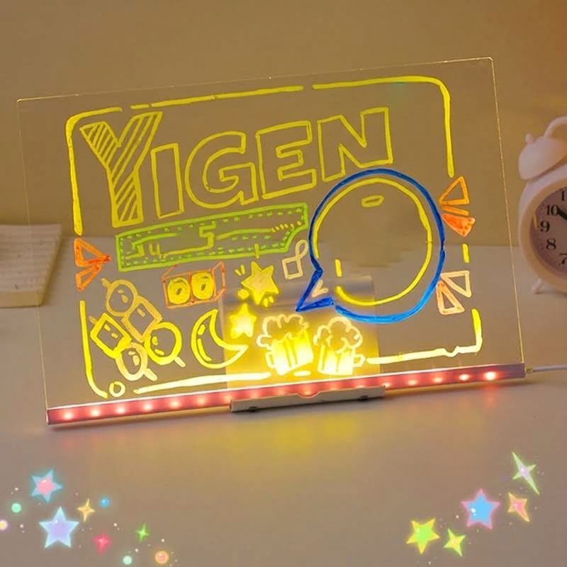 Illuminated Wipeable Drawing Board for Children