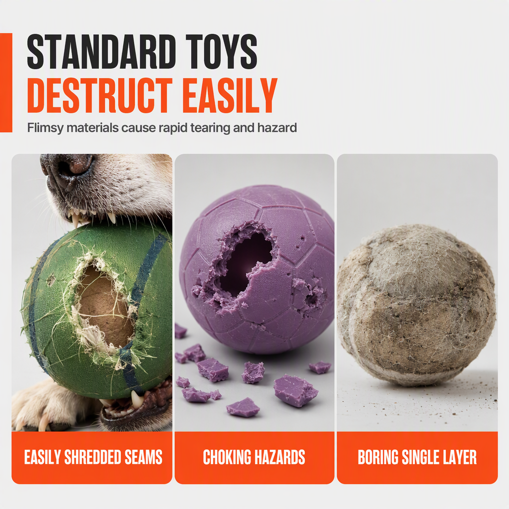 Interactive Football Dog Toy with Grip Handles