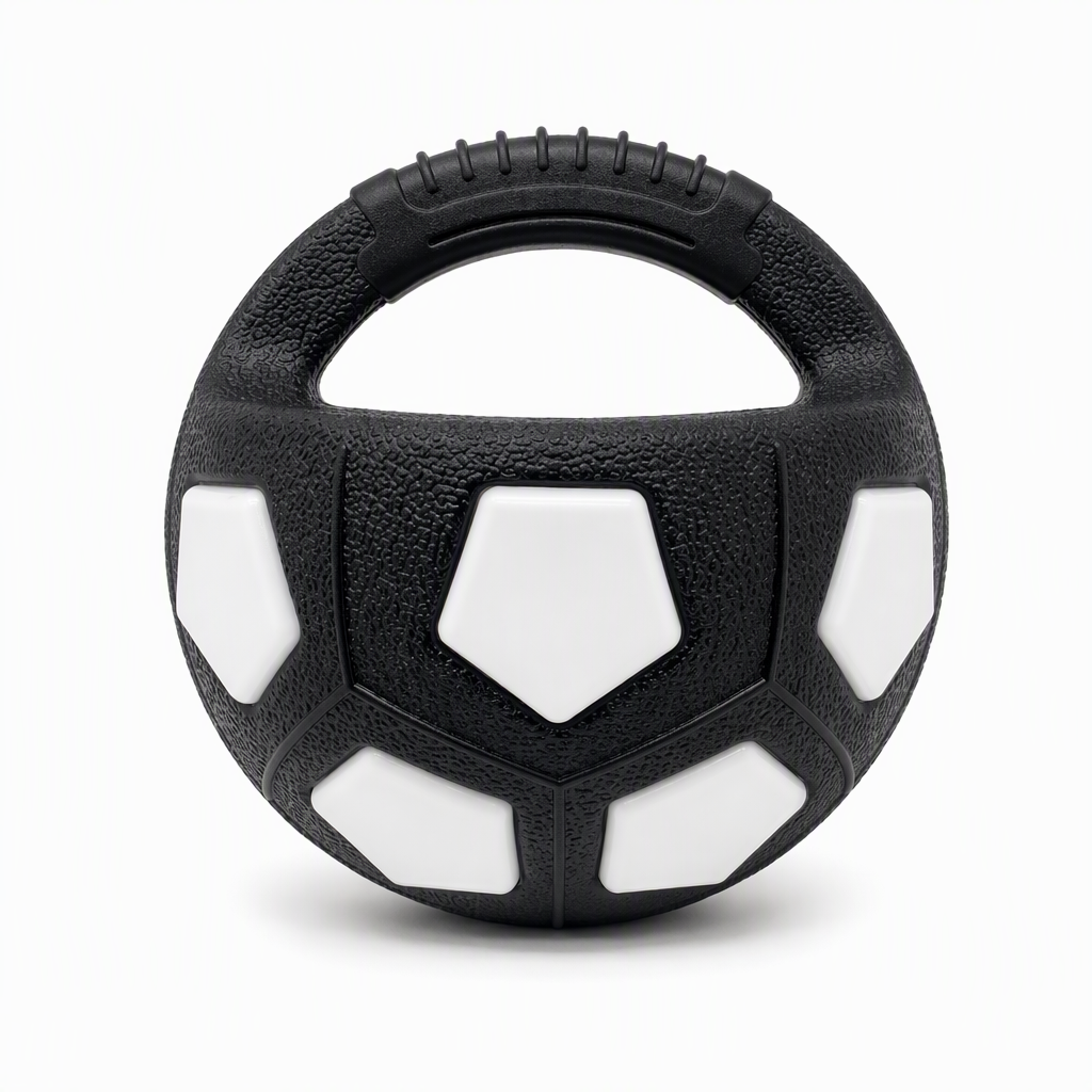 Interactive Football Dog Toy with Grip Handles