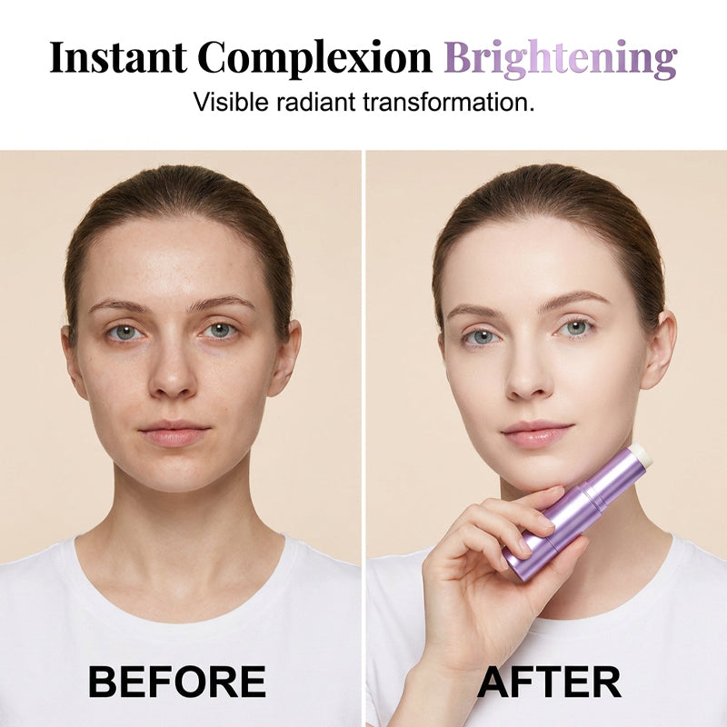 2-in-1 Color-Changing Foundation Stick – Built-In Brush, Smooth Buildable Coverage & Easy On-the-Go Makeup