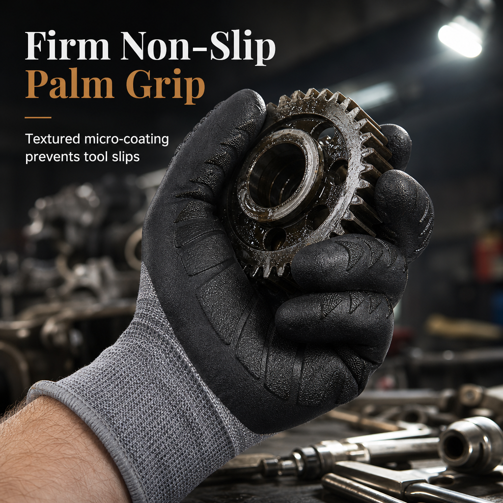 Thickened Impact Resistant Work Gloves | Heavy Duty Safety Gloves, Shock & Wear Protection for Mechanics & Construction