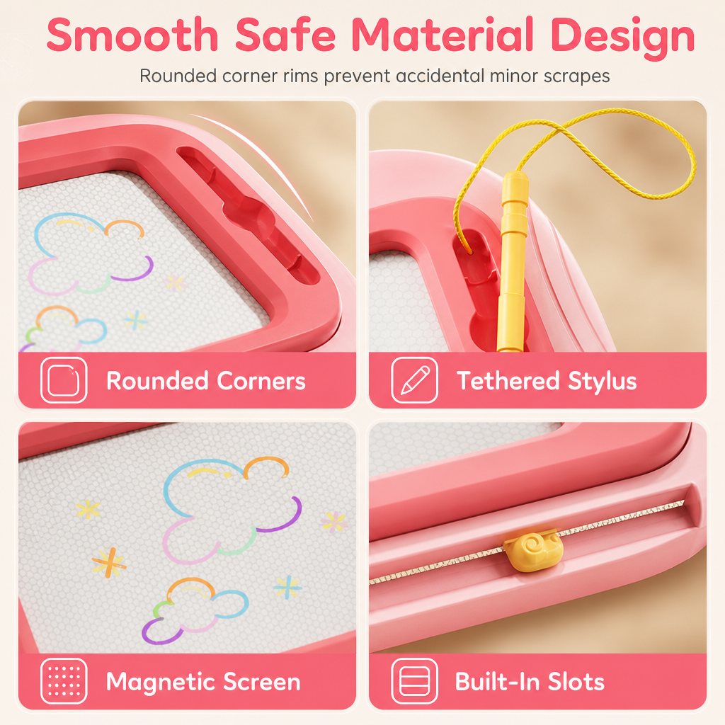 Kids Magnetic Drawing Board – Dust-free, Colorful, Safe
