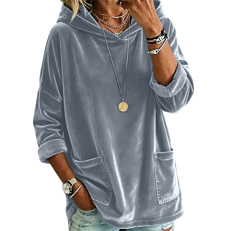 Ladies Velour Hoodie