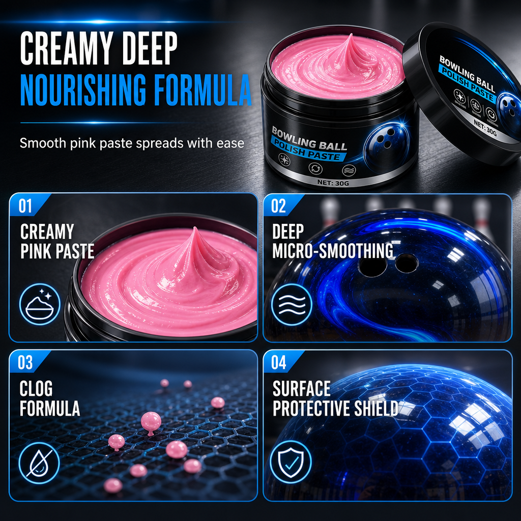 Polishing Paste for Bowling Balls that Restores Surface Shine and Provides a Smooth Finish