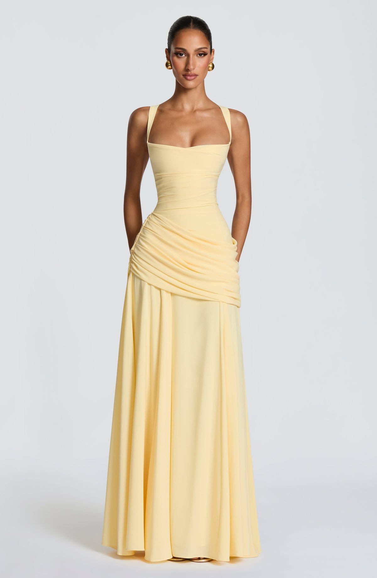 Elegant Maxi Dress With Draping