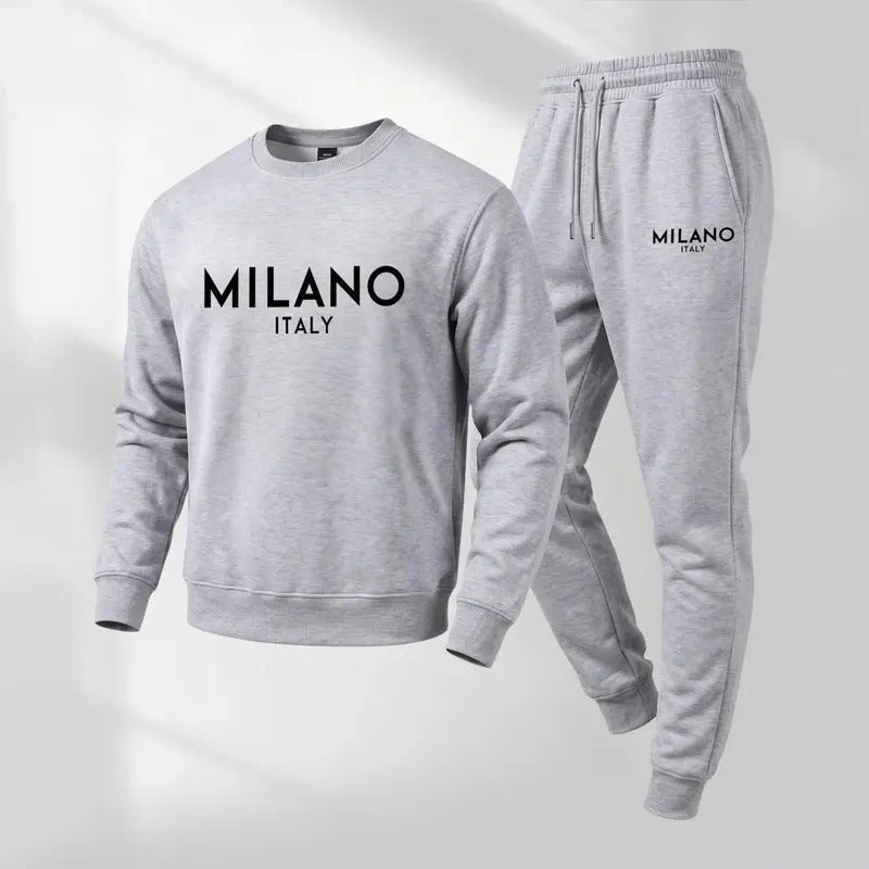 Fleece-Lined Graphic Hoodie & Jogger Set