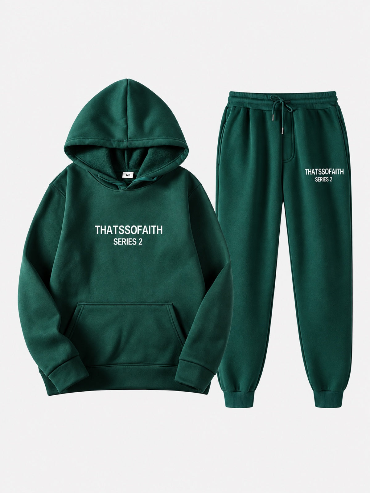 Fleece-Lined Graphic Hoodie & Jogger Set