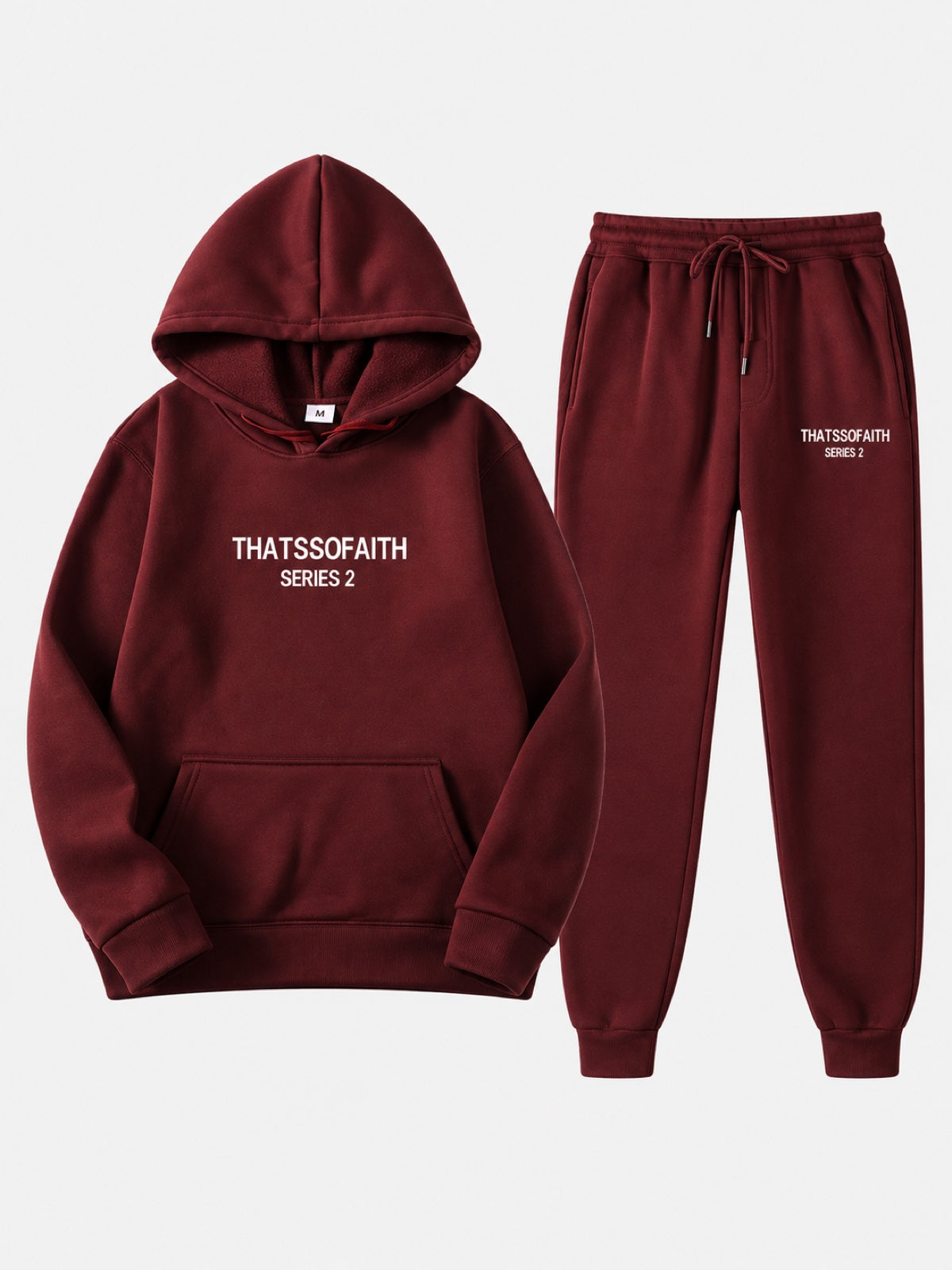 Fleece-Lined Graphic Hoodie & Jogger Set