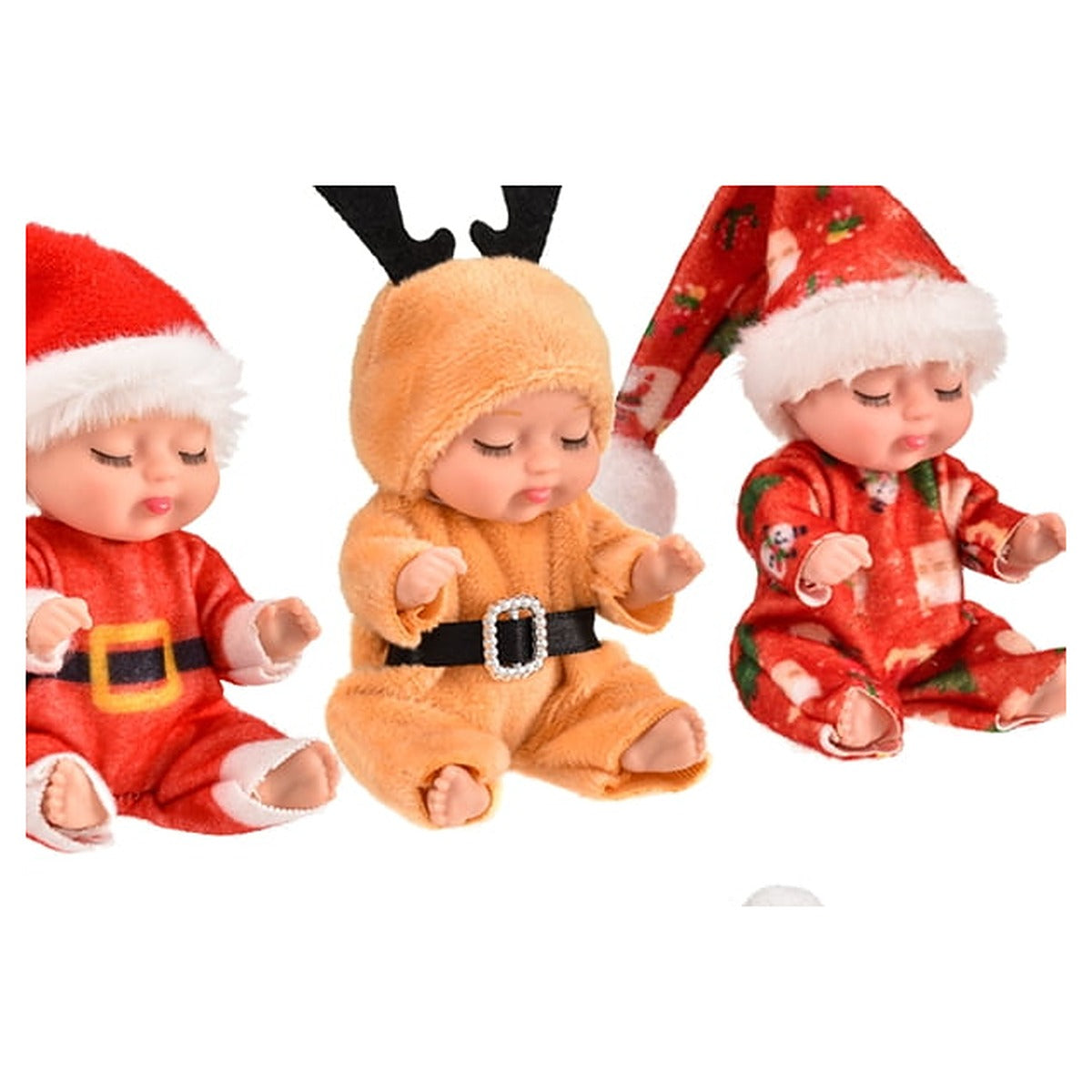 Mini Reborn Baby Dolls, Christmas Set of 6