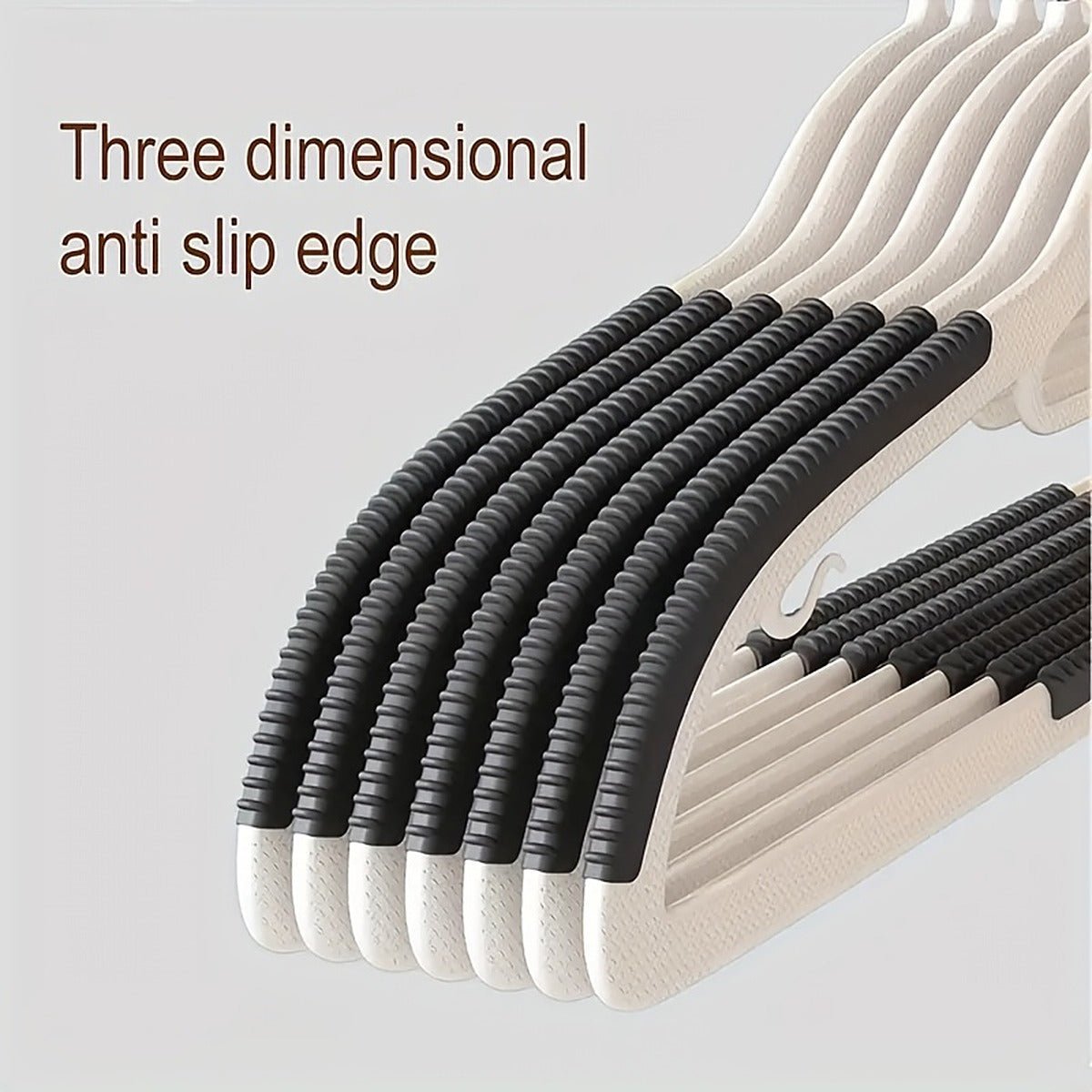 20-Pack: Slim Non-Slip Clothes Hangers with Ribbed Shoulder Grips